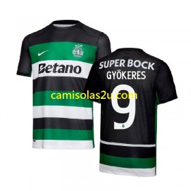 Camisolas de futebol Sporting Clube de Portugal Gyokeres 9 Equipamento Principal 2024/25 Manga Curta